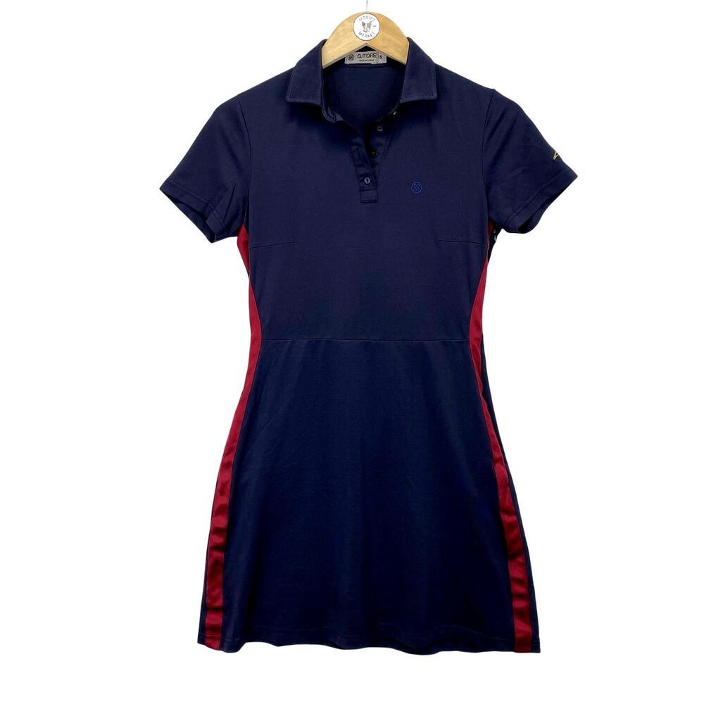 G/FORE Navy and Red Mini Dress